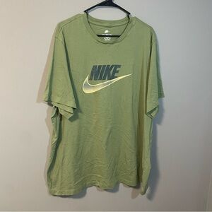 Nike Men's Oil Green Tee Futura Logo Big & Tall Sportswear Graphic Tee 3XL Long